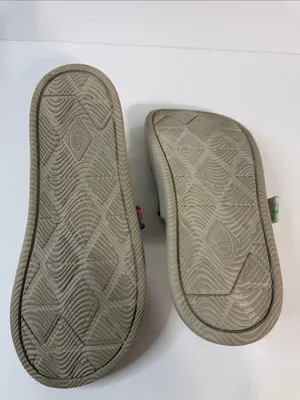 Chaco Neutral Footbed Slide Sandals with Pink, Green & Blue Tie-Dye Straps thumbnail 6