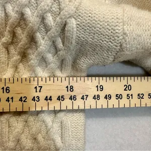 Women’s Cable Knit Jacket Hooded Sweater Zippered Size M thumbnail 6