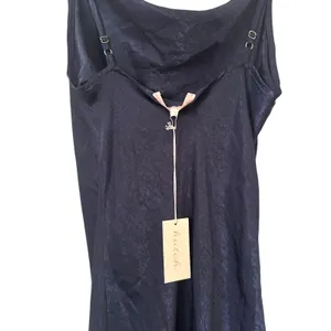 ANTHROPOLOGIE Hutch Cowlneck‎ Maxi Dress Navy NWT Medium thumbnail 5
