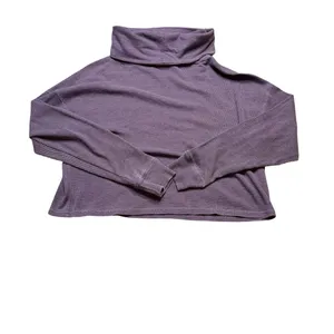 ✨💜 Mono B Cropped Cowl Neck Long‎ Sleeve Top Purple Size S 💜✨ thumbnail 2