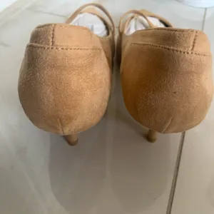 Nude Suede Heels Size 8 thumbnail 2