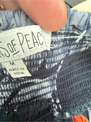 NEW Anthropologie Patrons of Peace Navy Floral Wide Leg Jumpsuit MEDIUM Blue thumbnail 7
