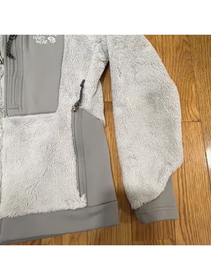 Women’s Small Mountain Hardwear Fleece Jacket Gray Monkey Polartec Full Zip thumbnail 5