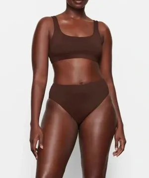 Skims Swim Mid Waist Bikini Bottoms Cocoa Xl Nwt thumbnail 1