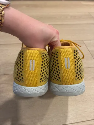 NOBULL Suede Perforated Trainers Mustard Yellow Size Men’s 8/Women’s 9.5 thumbnail 6