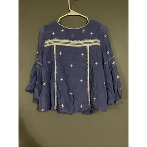 Floreat by Anthropologie The Adena Embroidered Blouse Bell Sleeves Size 2 thumbnail 6