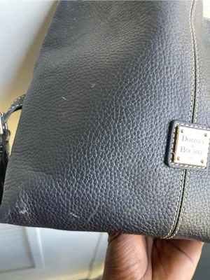 black dooney and bourke crossbody handbag pebble leather large thumbnail 3