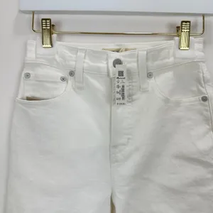 Madewell The Perfect Vintage Jean Tile White High Rise Classic Raw Hem US 23 NWT thumbnail 10