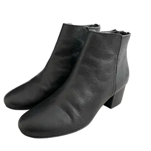 Steve Madden Ilana Ankle Leather Booties Women’s Size 8.5 Black Block Heel thumbnail 3