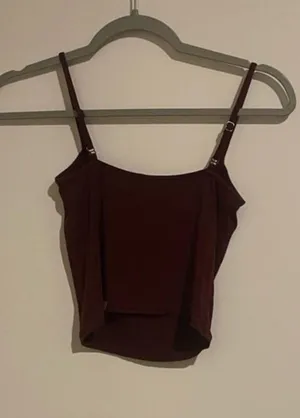 Skims Nwot Ox Blood Crop Tank S thumbnail 3