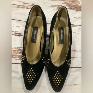 Vintage Ellemenno Leather Sherry Black Pumps‎ thumbnail 12