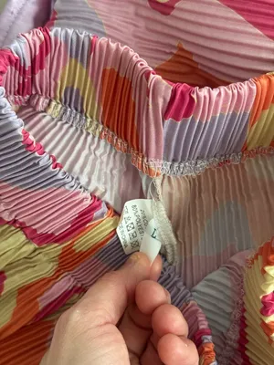 Peppermayo Groovy set long sleeve button down shirt top pleats shorts colorful psychedelic thumbnail 9