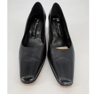 Vintage Etienne Aigner Pumps Womens 8.5 Black Leather Smart Kitten‎ Heel Spain thumbnail 4