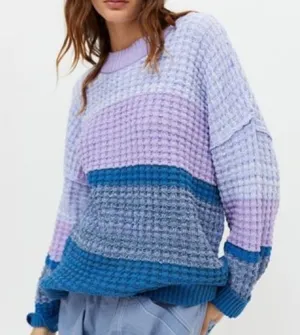 Urban Outfitters BDG Max Oversized Waffle Knit Sweater Purple thumbnail 1