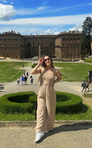 Tan Jumpsuit With Button Detail And Pockets thumbnail 5