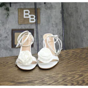 Madden Girl Womens Bloomingg Heeled Sandal Stiletto Ivory Satin White 9.5M thumbnail 3
