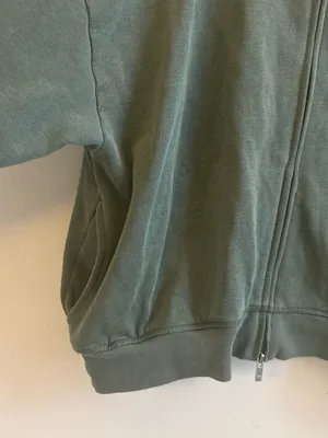 PINK Victoria's Secret Olive Green Full-Zip Mock Neck Sweatshirt thumbnail 2