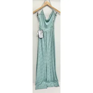 B Darlin Gown Size Small Green Mint Open‎ Back Side Slit Spaghetti Strap thumbnail 7