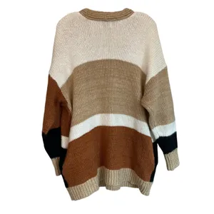 Lush Womens Multicolor Colorblock Knit Cardigan Sweater Button Front Relaxed Fit thumbnail 5