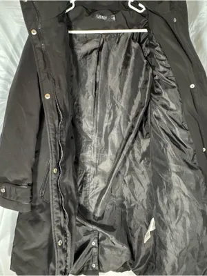 Lauren Ralph Lauren Women’s Coat Sz Med Black Down Filled Zip Up Winter‎ Preppy thumbnail 4