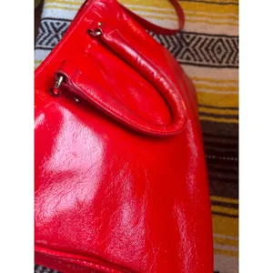 Kate Spade New York Red Patent Leather Satchel Crossbody Bag Gold Hardware thumbnail 4