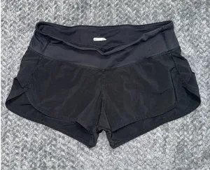 LULULEMON Women's Speed Up Shorts Way stretch Black Size 4 thumbnail 1