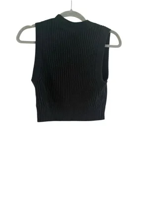Women's H&M Black V-Neck Knit Sweater Vest Size XS thumbnail 7