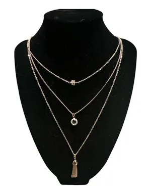 MixIt Gold Tone Three Tiered Necklace‎ thumbnail 1