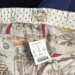 J. Crew Vintage Inspired Ski‎ Print Lounge Pajama Shorts Retro Cottagecore thumbnail 4