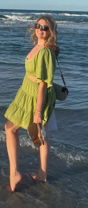 Free People Green Dress with Cut Outs thumbnail 1
