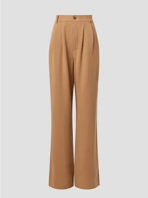 Reformation Mason‎ Pleated Brown Workwear Trousers Size 8 thumbnail 5