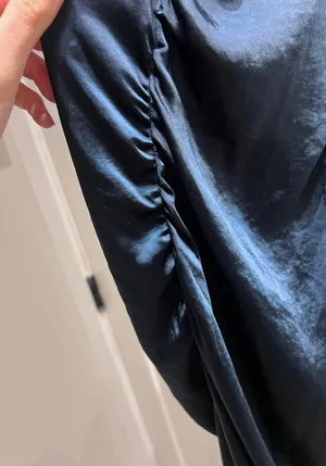 ALC Ruched Satin Midi Dress thumbnail 6