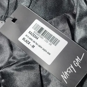 Nasty Gal Collection Black Faux Leather Longline Trench Coat Jacket Women's‎ M thumbnail 9
