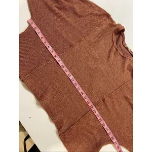 Peach Love California Rust Knit Oversized Sweater Women’s Made in USA thumbnail 6