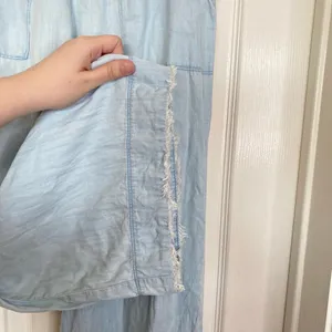 ANTHROPOLOGIE Cloth & Stone Breezy Pants Tencel Pull On Wide Leg Chambray Size S thumbnail 7