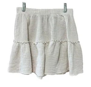 Audrey 3+1 White Mini Skirt Women's Size Medium thumbnail 1