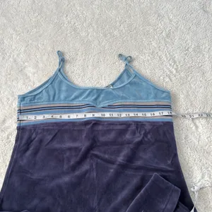Fila 90s VTG Womens Blue Swim Cover Up Dress Retro Summer Resort Cotton Preppy thumbnail 4