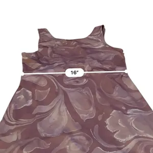 Columbia Active Dress Womens Medium Mauve Purple Marble Floral Built-in Shorts‎ thumbnail 7