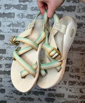 Chaco | women cream rubber sol strappy sandals thumbnail 1