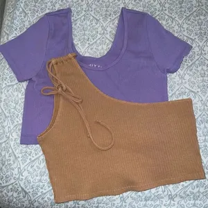 Aerie and Aeropostale Crop top bundle set one shoulder scoop neck seamless size thumbnail 1