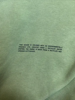 PANGAIA Olive Green Organic Cotton Hoodie XS Sustainable Pullover Sweatshirt thumbnail 3