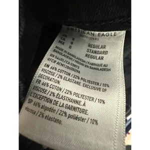 American Eagle Black Wash Curvy Hi-Rise Jegging Denim Stretch Jeans Womens‎ 8 thumbnail 8