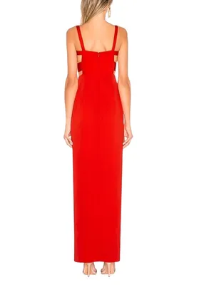 LOVERS + FRIENDS Lacie Cut Out Gown in Red Size S thumbnail 3