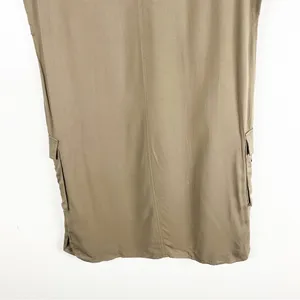 LULUS Sahara Khaki Short Sleeves Cargo Pockets Shift Safari Dress, Size Small thumbnail 8