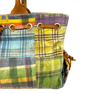 Dooney & Bourke Vintage Plaid Picnic Patchwork Ants Satchel Bag Purse Handbag thumbnail 8