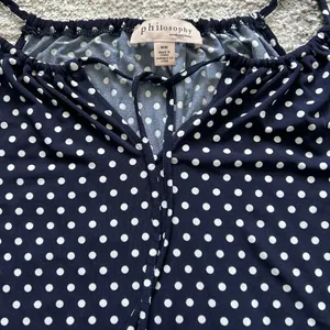 NWT Philosophy Womens‎ Medium M Blue White Polka Dots Tank Top Cami Y2K Retro thumbnail 3