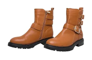 G. C. Shoes Strappy Buckle Moto Cognac Kingsburg Ankle Boots 8.5 EU‎ 39 Casual thumbnail 1