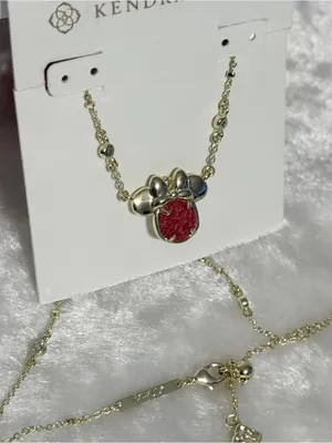 Disney / Kendra Scott Mickey Mouse Short Pendant Necklace- Bright Red Drusy thumbnail 4