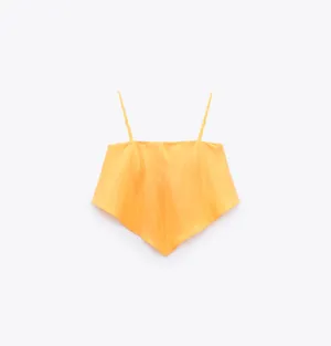 ZARA NWT Satin Effect Crop Top thumbnail 4