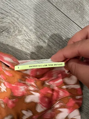 Aerie offline real me High-Waist Floral Print Leggings in Peach & White thumbnail 13